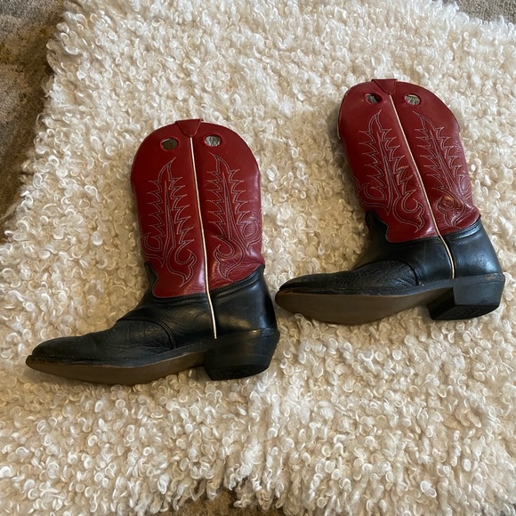 Tony Lama little buckaroo, leather cowboy boots size one